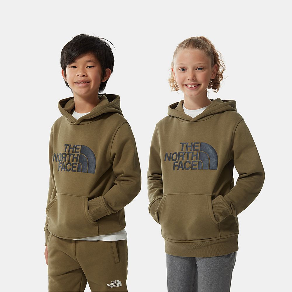 The North Face Hoodie Youth Australia - The North Face Drew Peak Olive Green (FLR-621470)